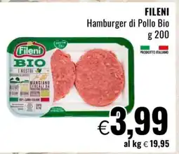 Famila FILENI Hamburger di Pollo Bio offerta