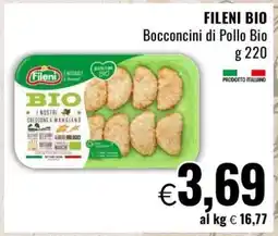 Famila FILENI BIO Bocconcini di Pollo Bio offerta