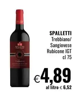 Famila SPALLETTI Trebbiano/Sangiovese Rubicone IGT cl 75 offerta