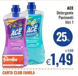 Famila ACE Detergente Pavimenti litri 1 offerta