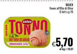 Famila SELEX tonno all'olio di oliva offerta
