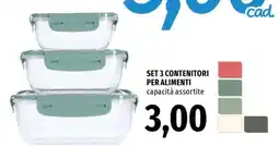 Famila SET 3 CONTENITORI PER ALIMENTI offerta