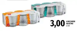 Famila 6 BICCHIERI IN VETRO offerta