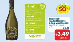 MD Discount PROSECCO VALDOBBIADENE DOCG MILLESIMATO offerta