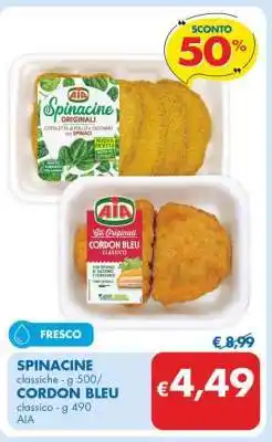 MD Discount SPINACINE / CORDON BLEU offerta