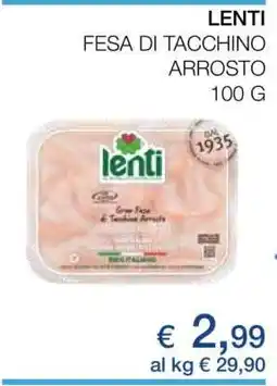 Coop LENTI FESA DI TACCHINO ARROSTO offerta