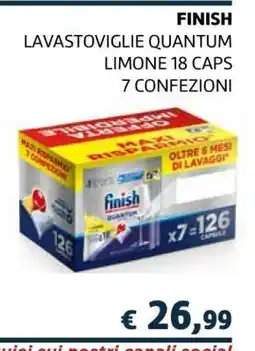 Coop FINISH LAVASTOVIGLIE QUANTUM LIMONE 18 CAPS 7 CONFEZIONI offerta