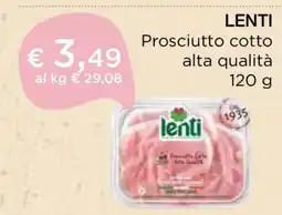 Coop LENTI Prosciutto cotto alta qualità offerta