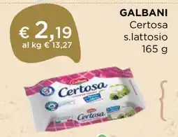 Coop GALBANI Certosa s.lattosio 165 g offerta