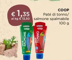Coop COOP Paté di tonno/salmone spalmabile offerta