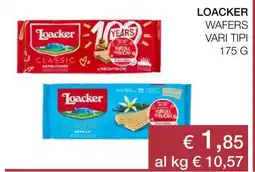 Coop Loacker Wafers offerta