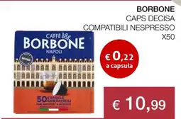 Coop BORBONE CAPS DECISA COMPATIBILI NESPRESSO X50 offerta