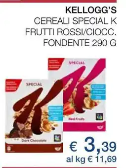 Coop KELLOGG’S CEREALI SPECIAL K FRUTTI ROSSI/CIOCC. FONDENTE 290 G offerta