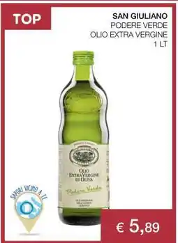 Coop SAN GIULIANO PODERE VERDE OLIO EXTRA VERGINE offerta