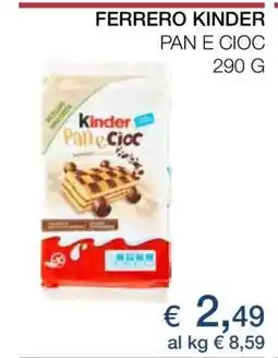 Coop Ferrero Kinder Pan e Cioc offerta