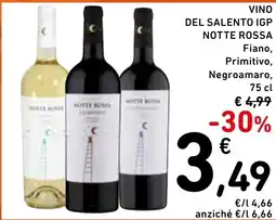Spazio Conad Vino del salento igp notte rossa fiano, primitivo, negroamaro, offerta