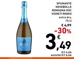 Spazio Conad Spumante novebolle romagna doc vigneti romio extra dry, offerta