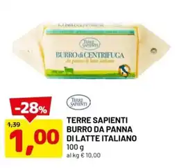 DPiù Terre sapienti burro da panna di latte italiano offerta