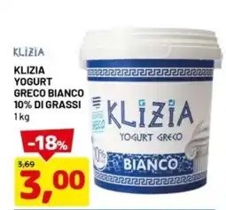 DPiù Klizia yogurt greco bianco 10% di grassi offerta
