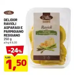 DPiù Delidor Ravioli Asparagi e Parmigiano Reggiano offerta