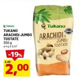 DPiù Tukano arachidi jumbo tostate offerta