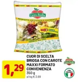 DPiù Cuor di scelta briosa con carote maxxi formato convenienza offerta