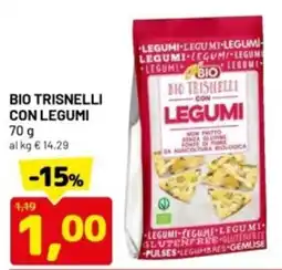 DPiù Bio trisnelli con legumi offerta