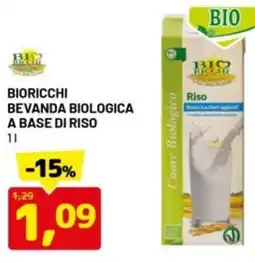 DPiù Bioricchi bevanda biologica a base di riso offerta