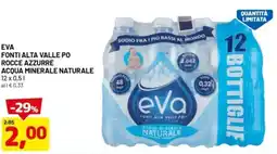 DPiù Eva fonti alta valle po rocce azzurre acqua minerale naturale offerta
