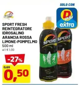 DPiù Sport fresh reintegratore idrosalino arancia rossa limone-pompelmo offerta