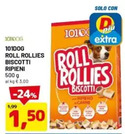 DPiù 101dog roll rollies biscotti ripieni offerta