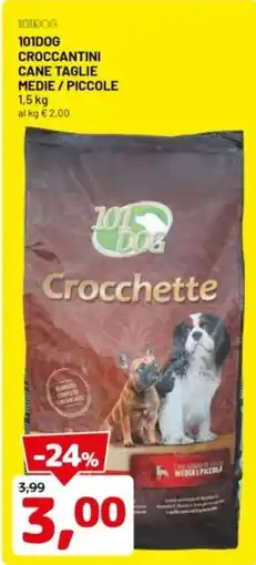 DPiù 101dog croccantini cane taglie medie / piccole offerta