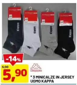 DPiù Kappa minicalze in jersey uomo offerta