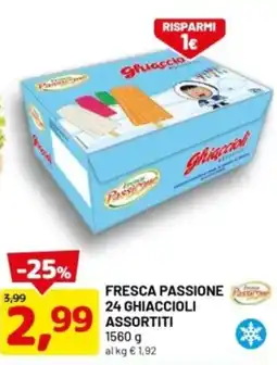 DPiù Fresca passione p 24 ghiaccioli assortiti offerta