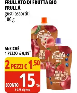 Tigros Frullato di frutta bio FRULLÀ offerta