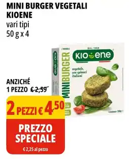 Tigros Mini burger vegetali KIOENE offerta