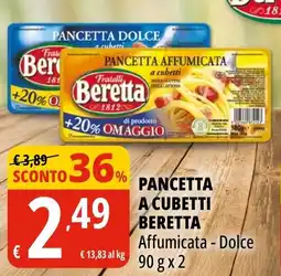 Tigros Pancetta a cubetti BERETTA offerta