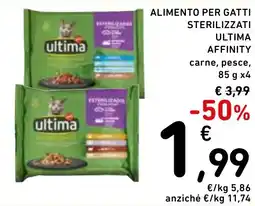 Spazio Conad Alimento per gatti sterilizzati ultima affinity carne, pesce, offerta