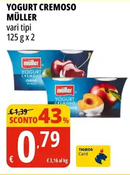 Tigros Yogurt cremoso MÜLLER offerta