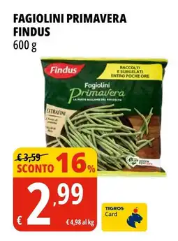 Tigros Fagiolini primavera FINDUS offerta