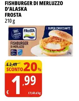 Tigros Fishburger di merluzzo d'alaska FROSTA offerta