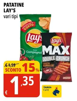 Tigros Patatine LAY'S offerta