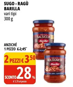 Tigros Sugo - ragù BARILLA offerta