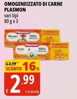 Tigros Omogeneizzato di carne PLASMON offerta