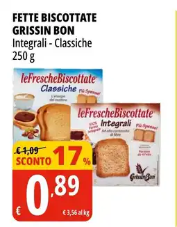 Tigros Fette biscottate GRISSIN BON offerta