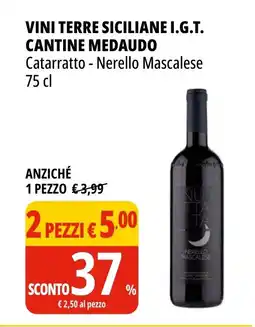 Tigros Vini terre siciliane i.g.t. cantine MEDAUDO offerta