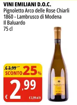 Tigros Vini emiliani d.o.c. offerta