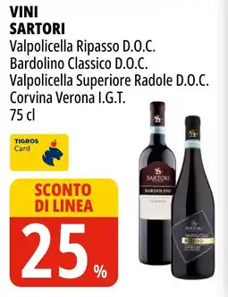 Tigros Vini SARTORI offerta