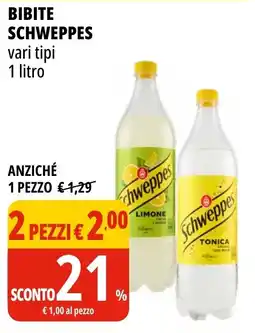 Tigros Bibite SCHWEPPES offerta