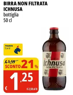 Tigros Birra non filtrata ICHNUSA offerta